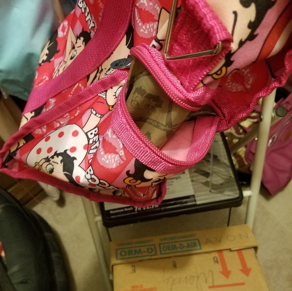 Large size Betty Boop Duffle Bag/Purse Please go - Picture 2 of 11